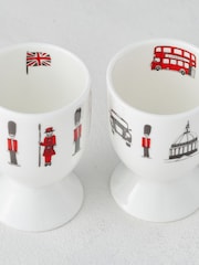 Victoria Eggs Red and Charcoal Soldiers Egg Cup Set Of 4 - Image 2 of 2