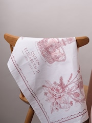 Victoria Eggs Pink/ Green/ Red The Queen's Commemorative Royal Family British 100% Cotton Tea Towels - Image 1 of 4