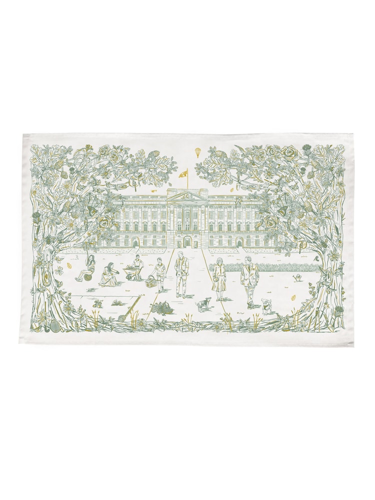 Victoria Eggs Pink/ Green/ Red The Queen's Commemorative Royal Family British 100% Cotton Tea Towels - Image 4 of 4