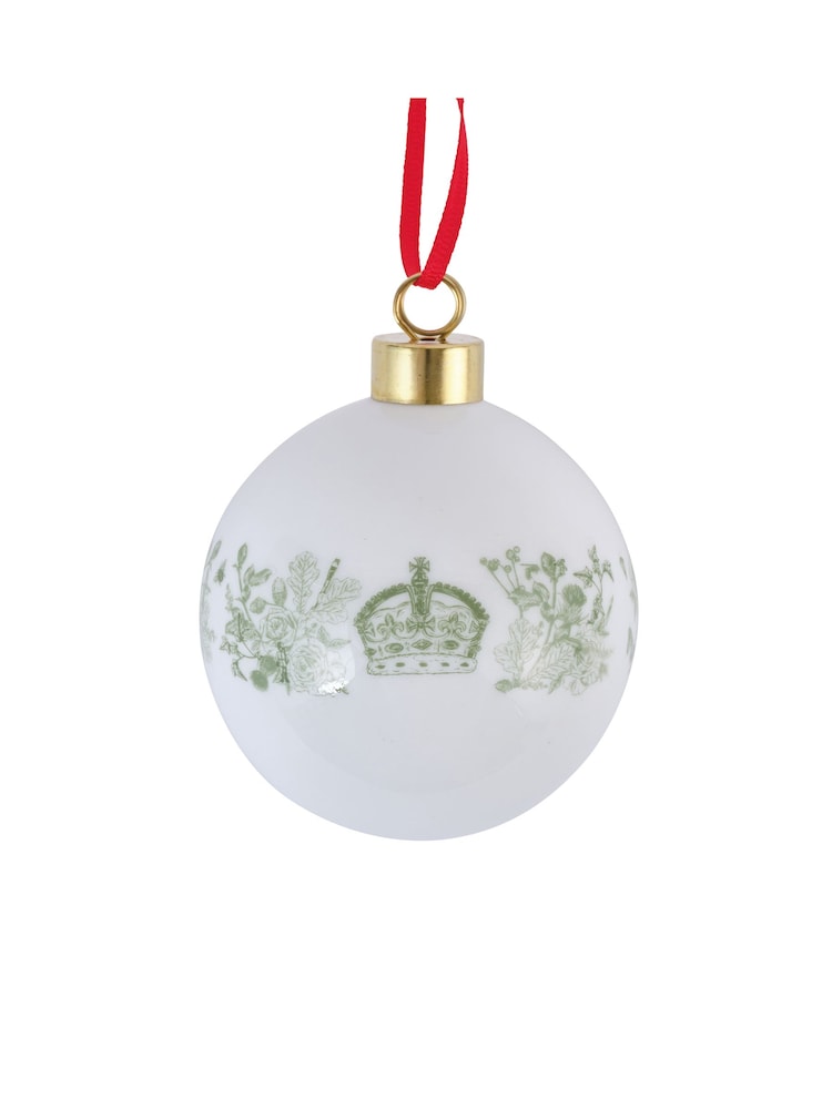 Victoria Eggs Green King Charles III Coronation Bauble - Image 2 of 2