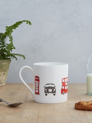 Victoria Eggs Red and Charcoal London Skyline Mugs 2 Pack - Image 2 of 2