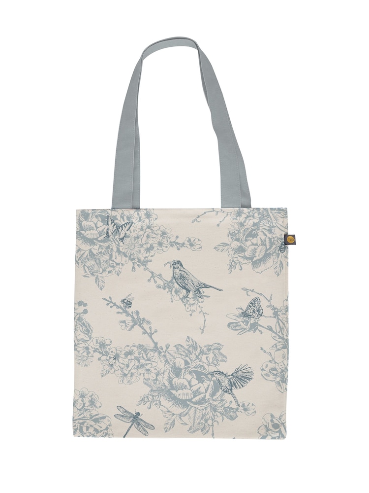 Victoria Eggs Blue Wildlife in Spring Canvas Bag & Cosmetic 100% Cotton Bag - Image 3 of 3