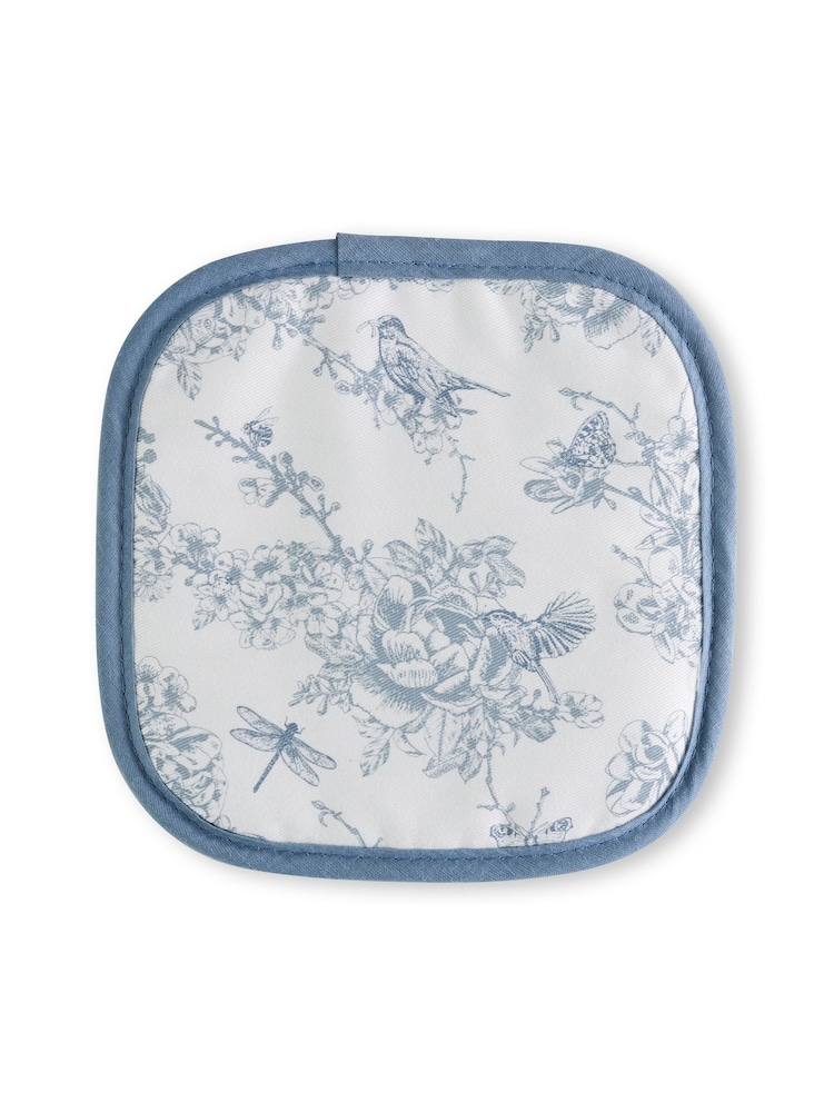 Victoria Eggs Blue Wildlife in Spring Pot 100% Cotton Grab & Tea Towel - Image 4 of 4