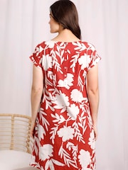 Weird Fish Red Orlando Linen Pocket Dress - Image 4 of 8