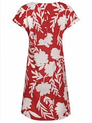 Weird Fish Red Orlando Linen Pocket Dress - Image 8 of 8