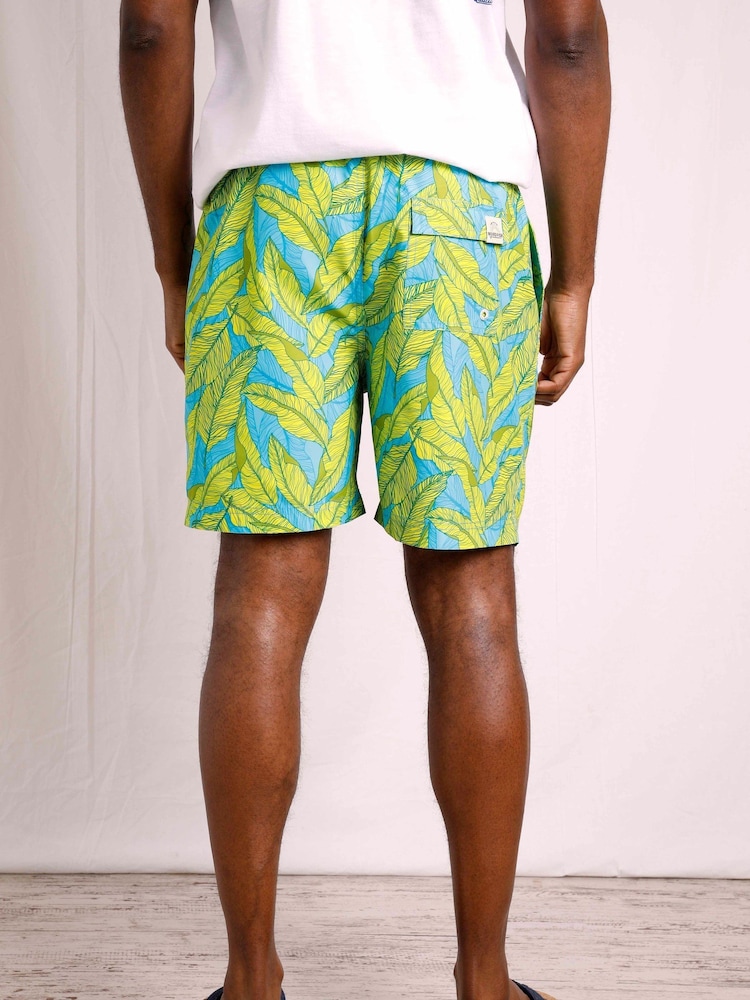 Weird Fish Dark Blue Belukha Printed Swim Shorts - Image 2 of 8