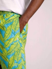 Weird Fish Dark Blue Belukha Printed Swim Shorts - Image 5 of 8