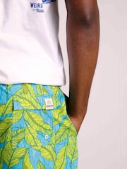 Weird Fish Dark Blue Belukha Printed Swim Shorts - Image 6 of 8