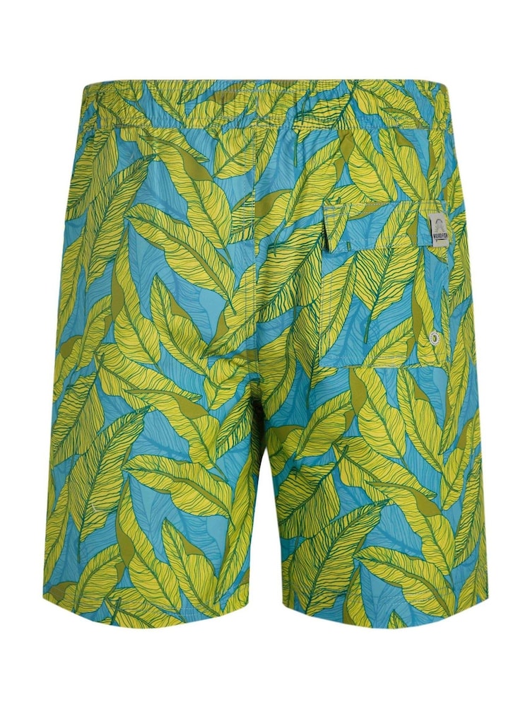 Weird Fish Dark Blue Belukha Printed Swim Shorts - Image 8 of 8