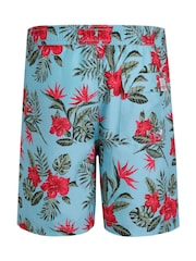 Weird Fish Mid Blue Belukha Printed Swim Shorts - Image 3 of 3
