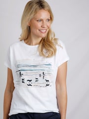 Weird Fish White Strolls Organic Graphic T-Shirt - Image 1 of 6