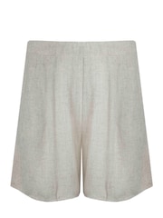 Weird Fish Cream Arles Eco Plain Linen Rich Shorts - Image 5 of 6