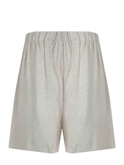 Weird Fish Cream Arles Eco Plain Linen Rich Shorts - Image 6 of 6