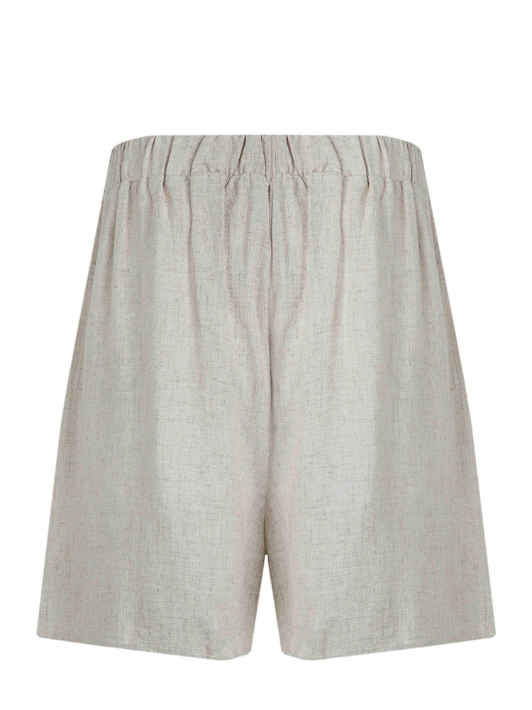 Weird Fish Cream Arles Eco Plain Linen Rich Shorts - Image 6 of 6
