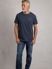 Темно-синий - Weird Fish Fished Branded 100% Cotton T-Shirt - Image 3 of 7