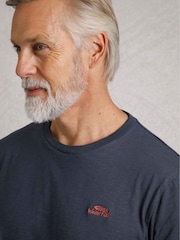 Темно-синий - Weird Fish Fished Branded 100% Cotton T-Shirt - Image 4 of 7