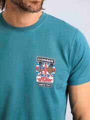 Weird Fish Blue 100% Cotton Crowasis Artist T-Shirt - Image 3 of 6
