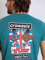 Weird Fish Blue 100% Cotton Crowasis Artist T-Shirt - Image 4 of 6