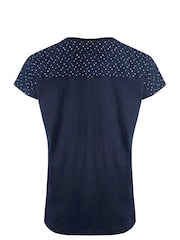 Weird Fish Blue 100% Cotton Pernille Cutaway T-Shirt - Image 7 of 7