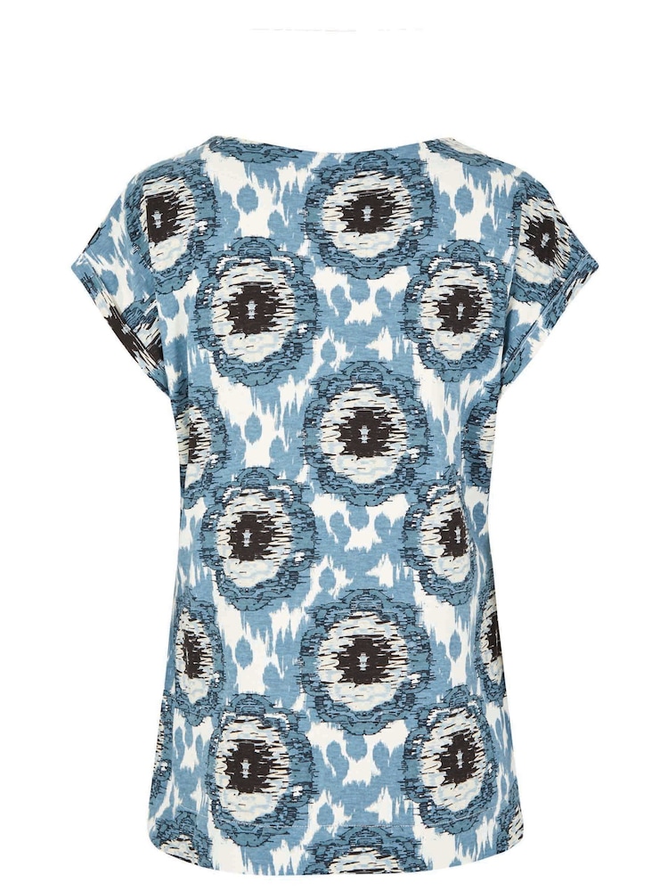 Weird Fish Blue Paw Paw Organic Printed Jersey T-Shirt - Image 6 of 6