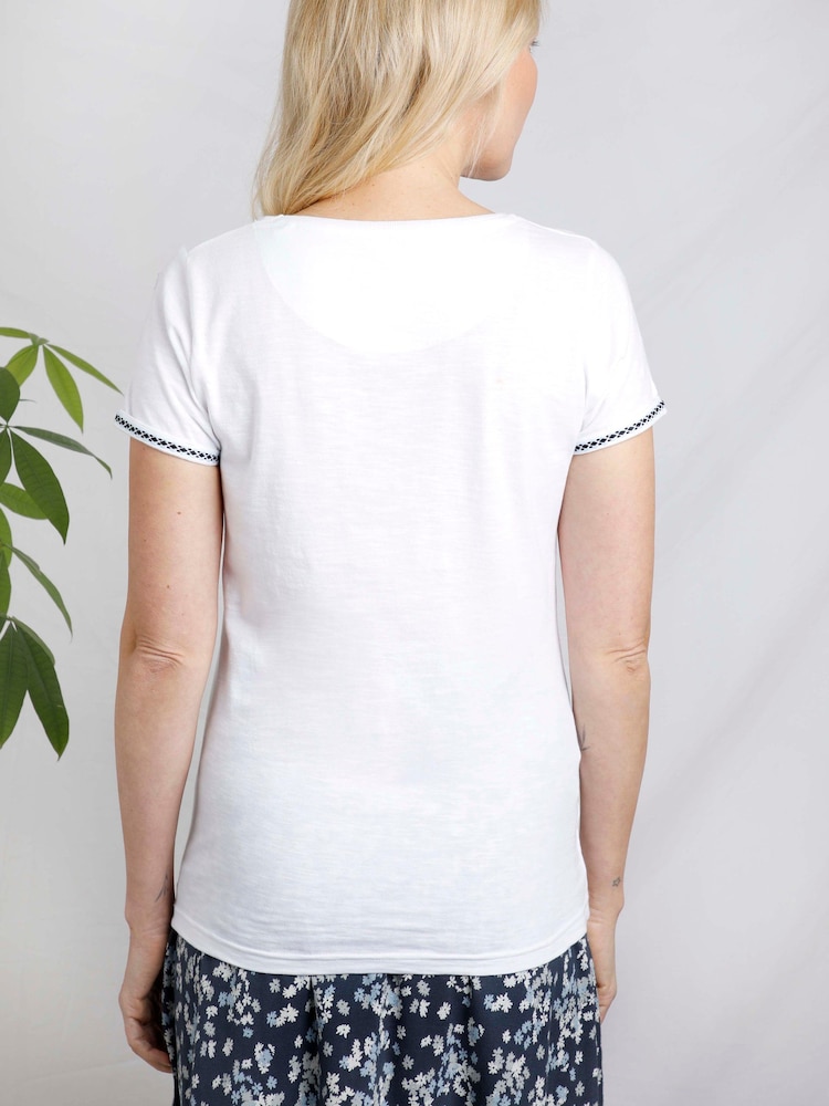 Weird Fish White Teya Organic Outfitter Cotton T-Shirt - Image 2 of 6