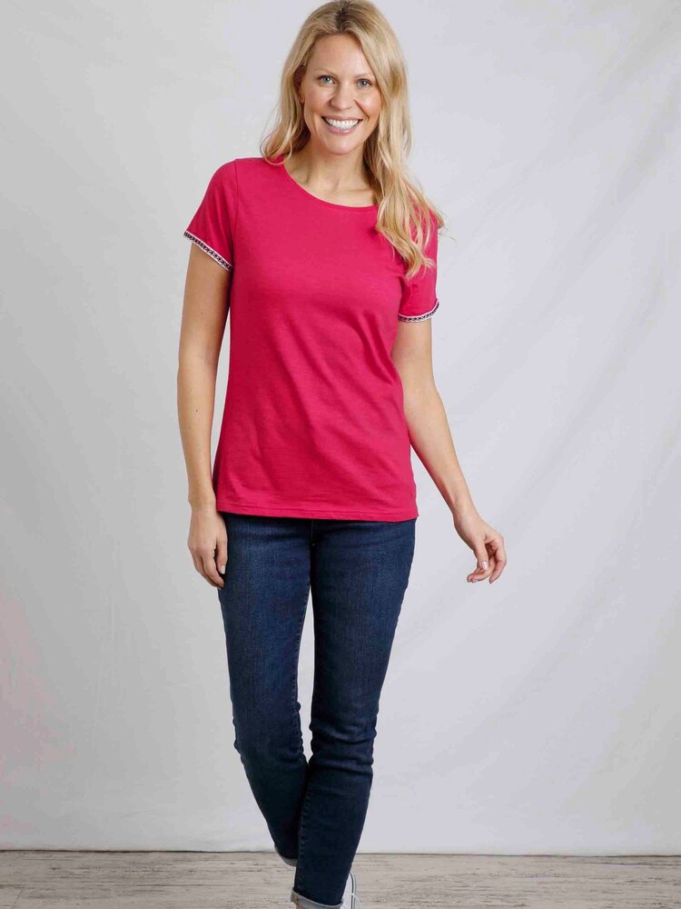 Weird Fish Pink Teya Organic Outfitter Cotton T-Shirt - Image 2 of 8