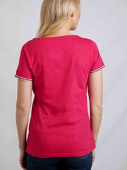 Weird Fish Pink Teya Organic Outfitter Cotton T-Shirt - Image 3 of 8