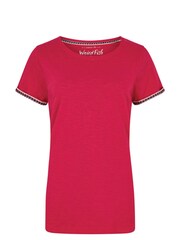 Weird Fish Pink Teya Organic Outfitter Cotton T-Shirt - Image 7 of 8