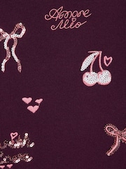 River Island Red Sequin Embroidered Baby T-Shirt - Image 3 of 4