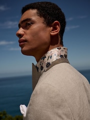 Нейтральный - Regular Fit Dogtooth Double Breasted Blazer - Image 7 of 8