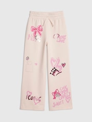 River Island Pink Graffiti Icon Joggers - Image 1 of 4