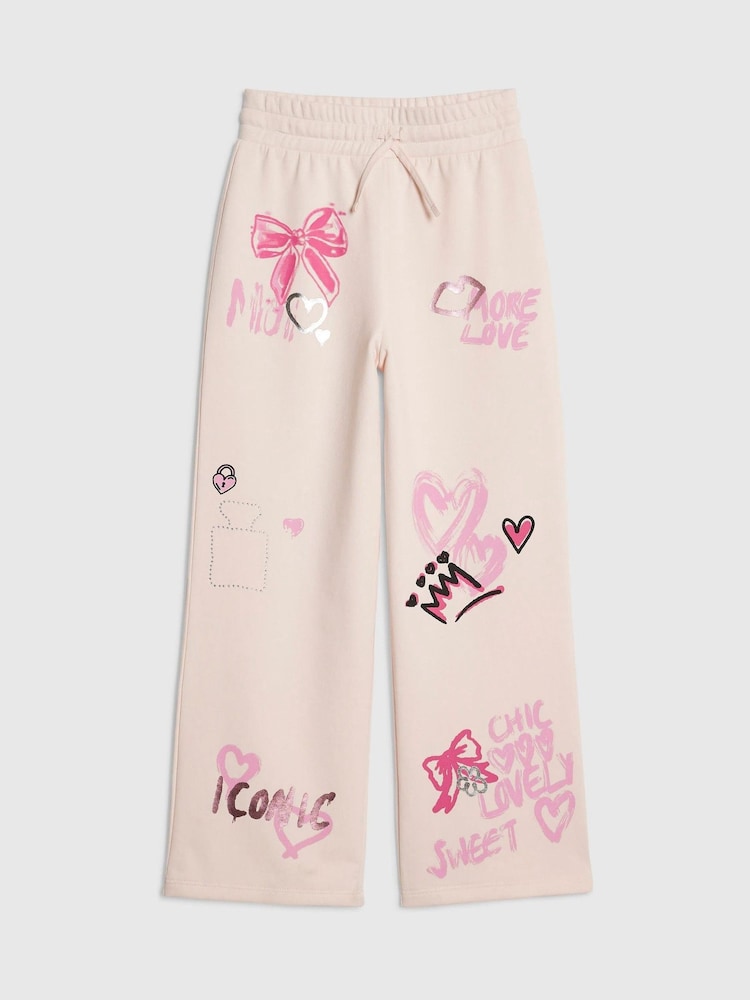 River Island Pink Graffiti Icon Joggers - Image 1 of 4 River Island Pink Graffiti Icon Joggers - Image 1 of 4