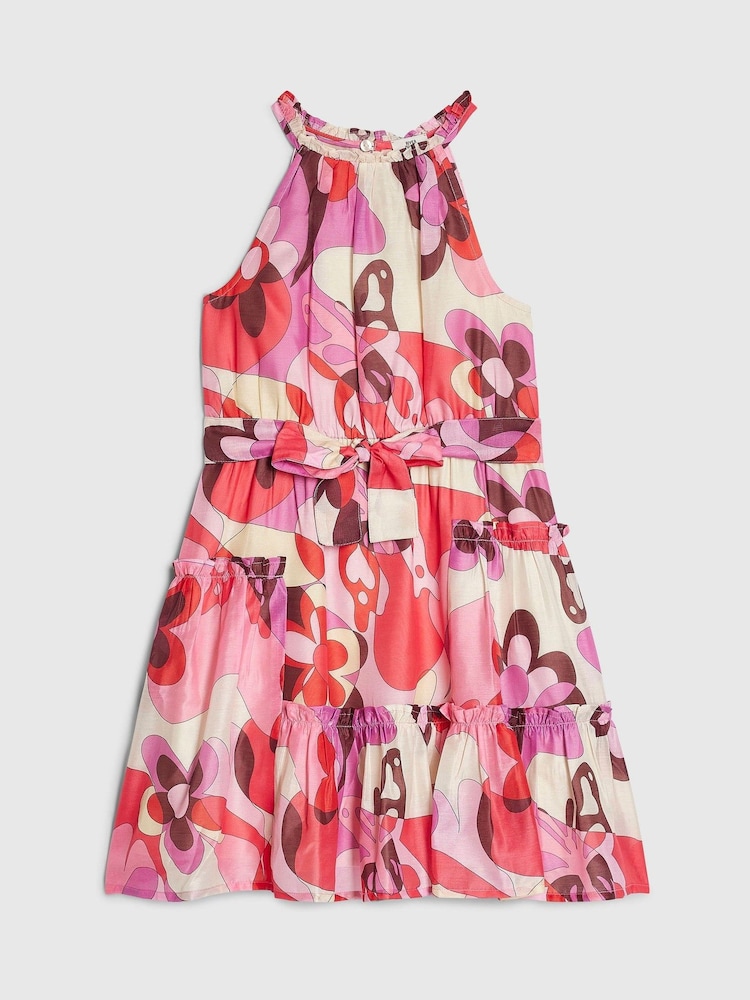 River Island Pink Halter Satin Dress - Image 1 of 4 River Island Pink Halter Satin Dress - Image 1 of 4