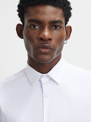River Island White Short Sleeve Muscle Stretch Shirt - Image 4 of 4