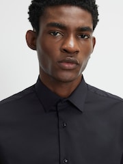 River Island Black Short Sleeve Muscle Stretch Shirt - Image 3 of 4
