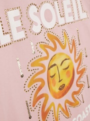 River Island Pink Sun Boyfriend T-Shirt - Image 3 of 4