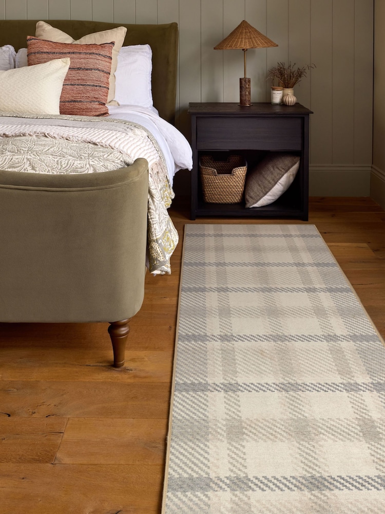 دواسة مدخل بلون محايد Isla Plaid من Hug Rug - صورة 1 من 3