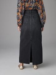 Noir - Maxi Denim 100% Jupe en coton - Image 2 de 7