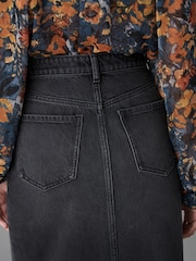 Noir - Maxi Denim 100% Jupe en coton - Image 4 de 7