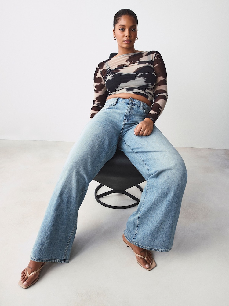 eau de javel - Jeans super larges 100% coton Hourglass - Image 3 of 7