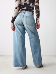 Gebleekt - 100% katoenen zandloper superbrede jeans - Image 5 of 7