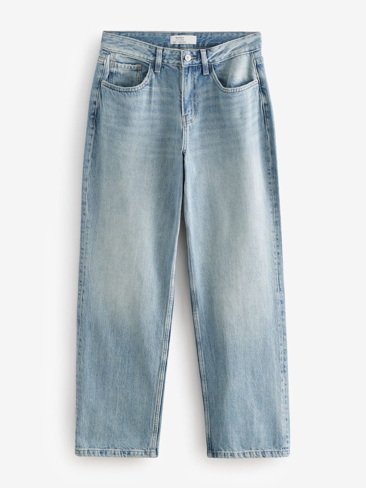 Normaal blauw - Hourglass Baggy 100% Cotton Wide Leg Jeans - Image 11 of 13