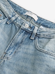 Mid Blue Hourglass Baggy 100% Cotton Wide Leg Jeans - Image 12 of 13
