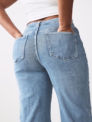 Normaal blauw - Jeans met zandloperpasvorm en wijde pijpen - Image 4 of 9
