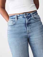 Normaal blauw - Jeans met zandloperpasvorm en wijde pijpen - Image 5 of 9