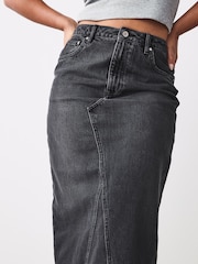 Noir - Jupes Hourglass Maxi Back en Denim 100fendu % coton - Image 4 of 8