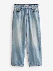 Donkerblauw - Baggy jeans met wijde pijpen van 100% katoen - Image 5 of 7