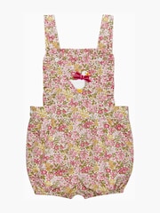 Trotters London Pink Little Liberty Print Penny Floral Frilly Bib Shorts - Image 2 of 4
