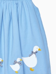 Trotters London Pink Little Cord Duck Smocked Pinafore Dress - Image 5 of 5
