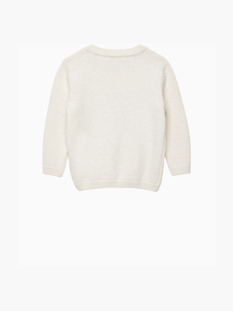 Trotters London Little Winter Dasher White Jumper - Image 2 of 3